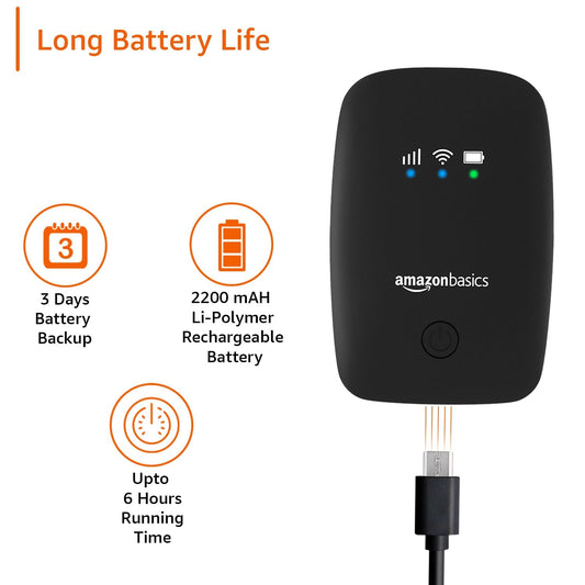 Amazon Basics 4G LTE Wireless Dongle with All Sim Network Support