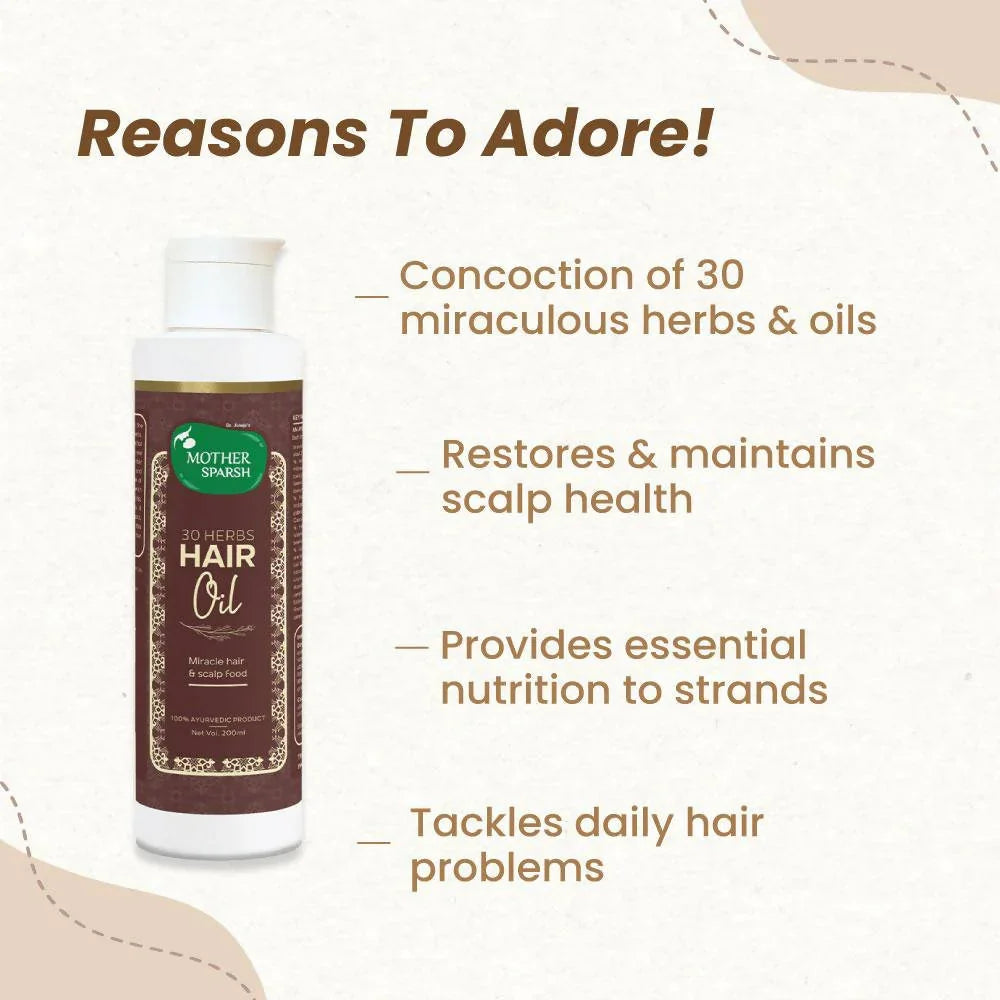 Mother Sparsh 30 Herbs Hair Oil -200 ml image 4