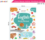 Jolly Kids Clever Beaver Ages 4-5 Years Fun Learning Activities Workbooks Set of 5 | English-Maths-EVS-Good Habit-Logical…