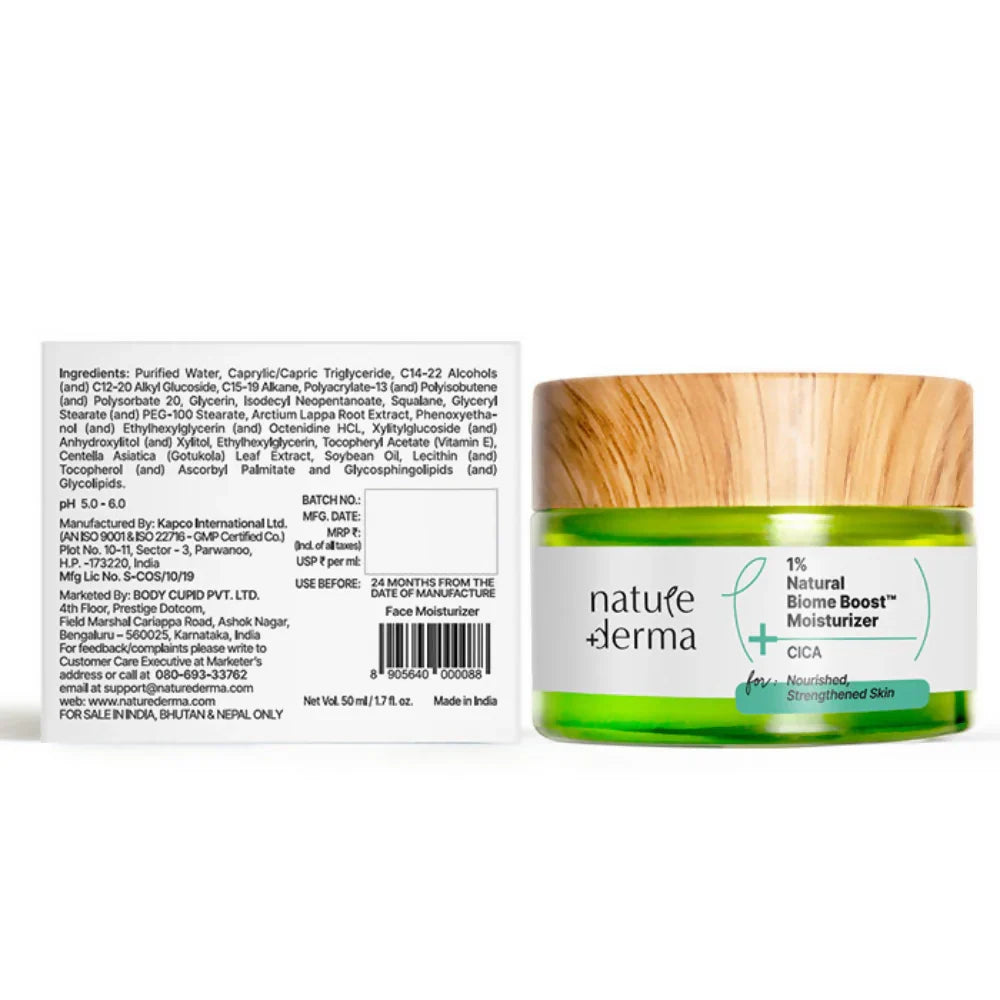Nature Derma 1% Natural Biome-Boost Moisturizer With CICA -50 ml image 7