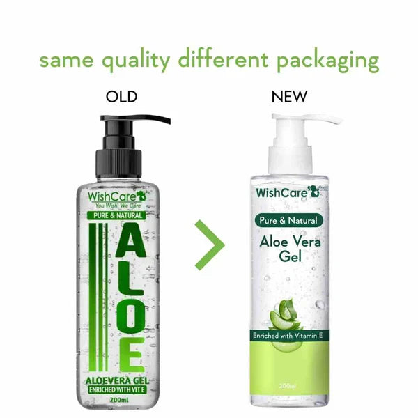 Wishcare Natural Aloe Vera Gel for Skin & Hair – Hydrating & Refreshing (200ml) image 2
