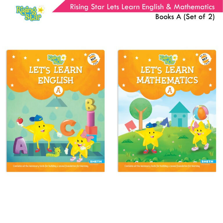 Rising Star Lets Learn English & Maths Activity Books Set A|Set of 2| Ages 3-7 Year| Number, Alphabets, Pattern Writing…