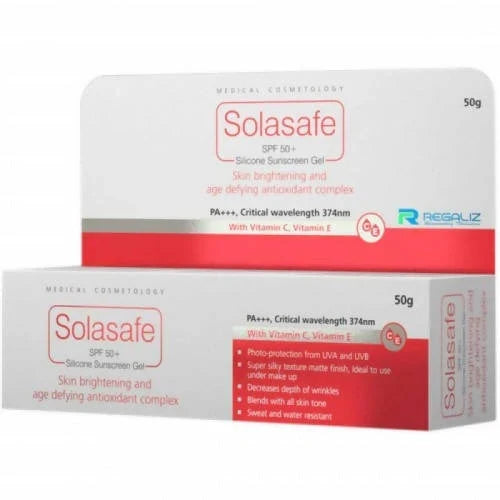 Regaliz Solasafe SPF 50+ Silicone Sunscreen Gel -50 gm image 2