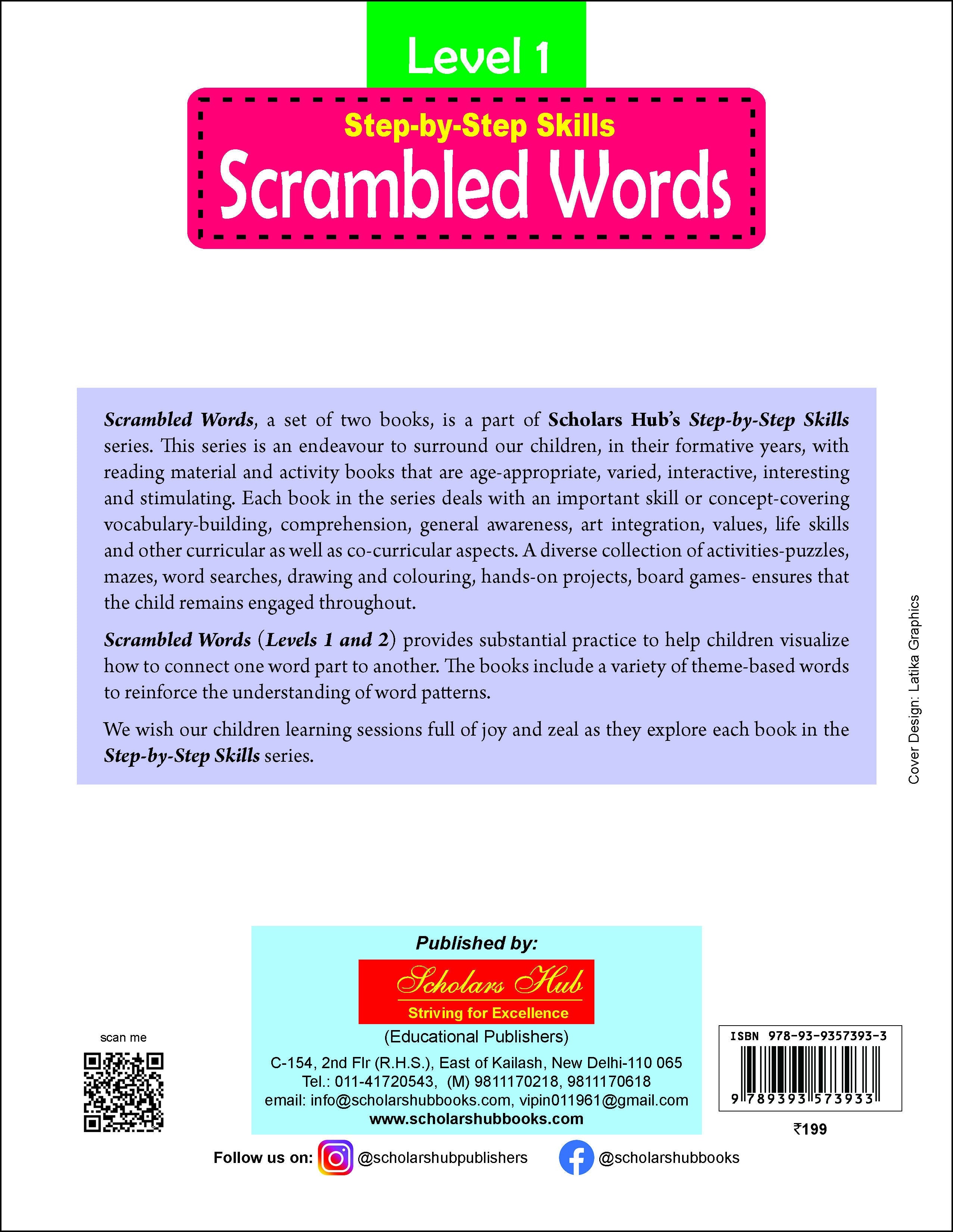 Step By Step Skills Scrambled Words-1(Tearble Colourful Worksheets) – Scholars Hub (image 2)