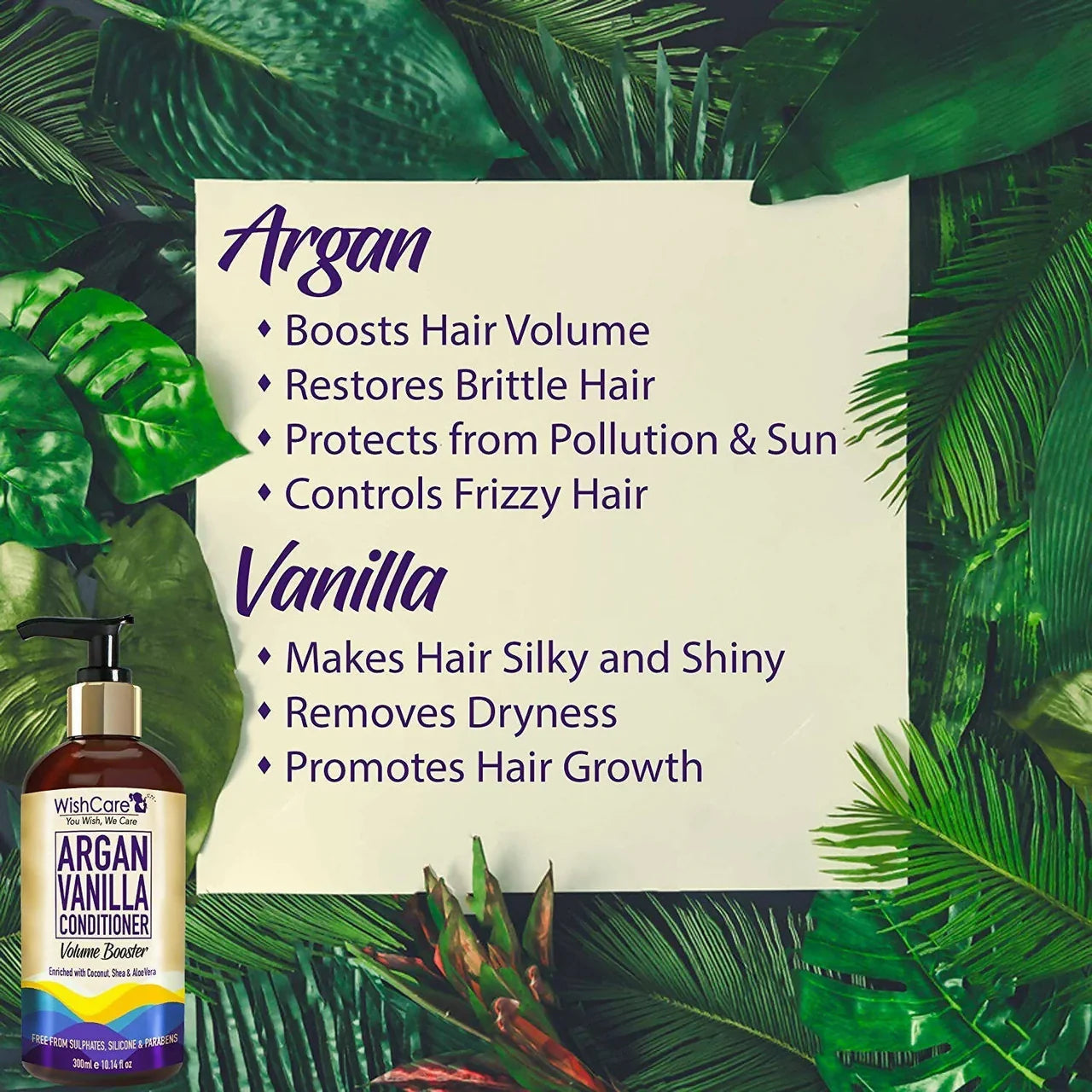 Wishcare Argan Vanilla Conditioner -300 ml image 2