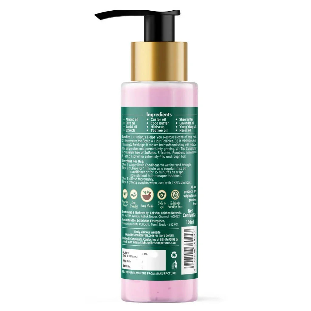 Lakshmi Krishna Naturals Hibiscus Liquid Conditioner -100 ml image 2
