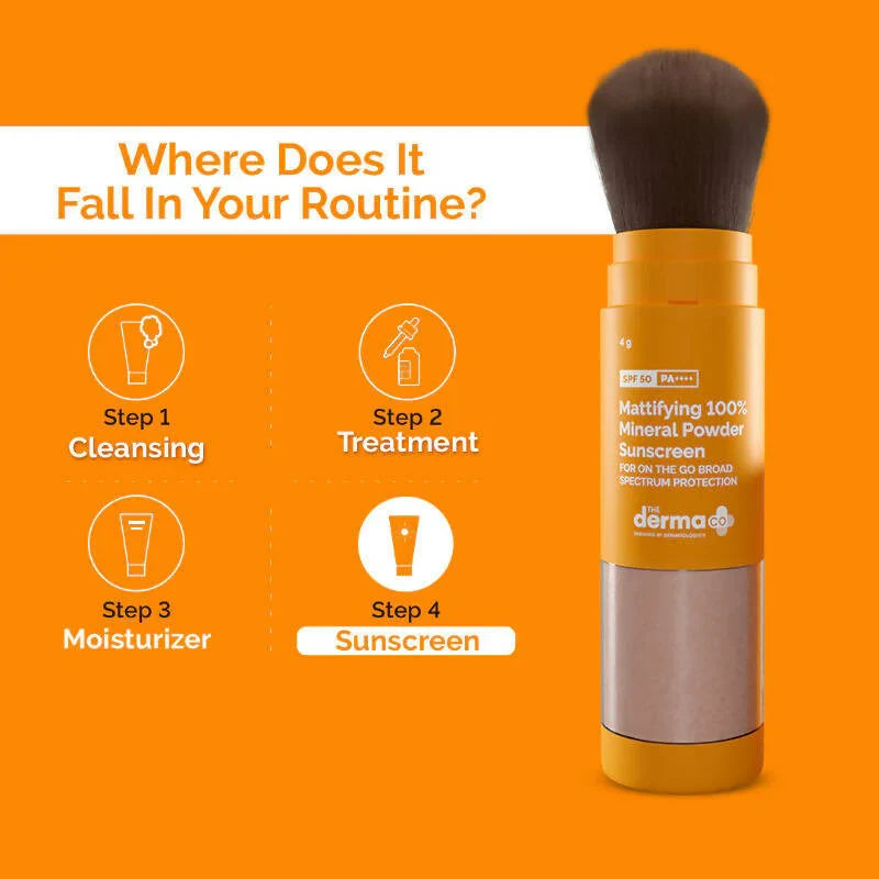 The Derma Co 100% Mineral Powder Sunscreen with SPF 50 -4 gm image 2