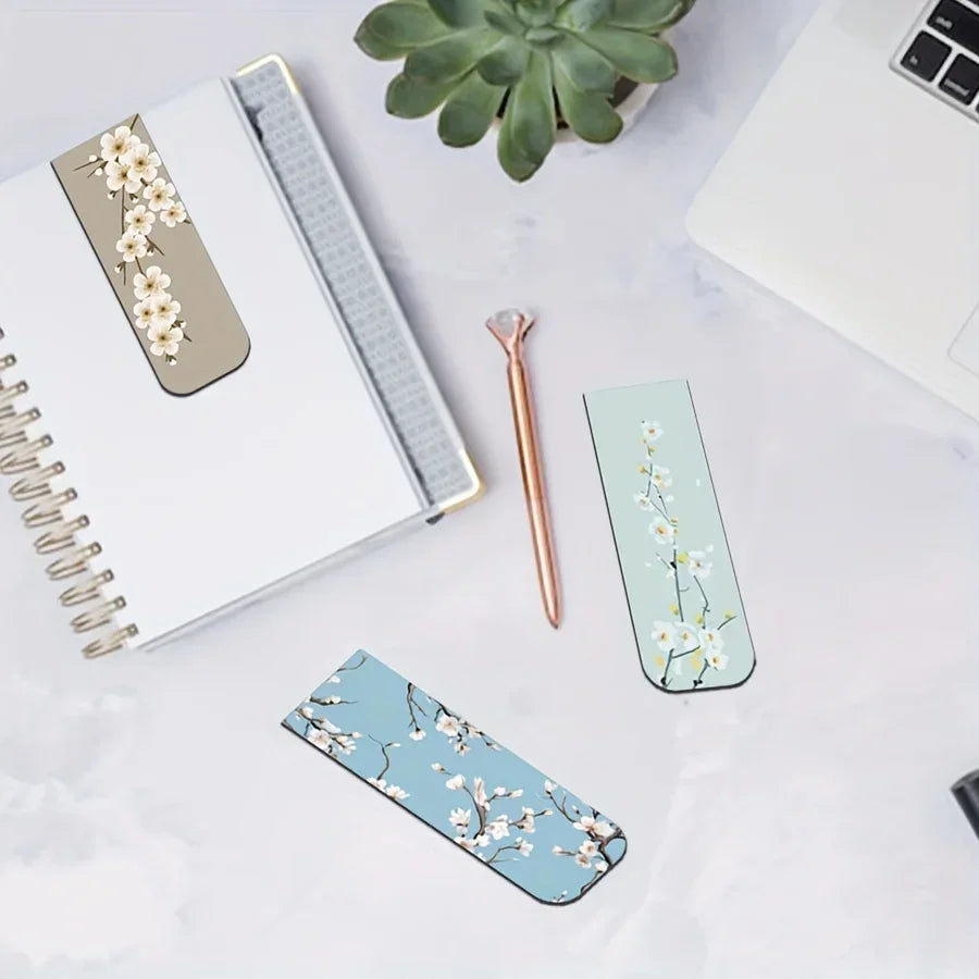 12pcs Magnetic Bookmarks For Women Flower Planner Magnetic Bookmark Assorted Book Magnets Page Markers Clip Magnetic Bookmarks image 3