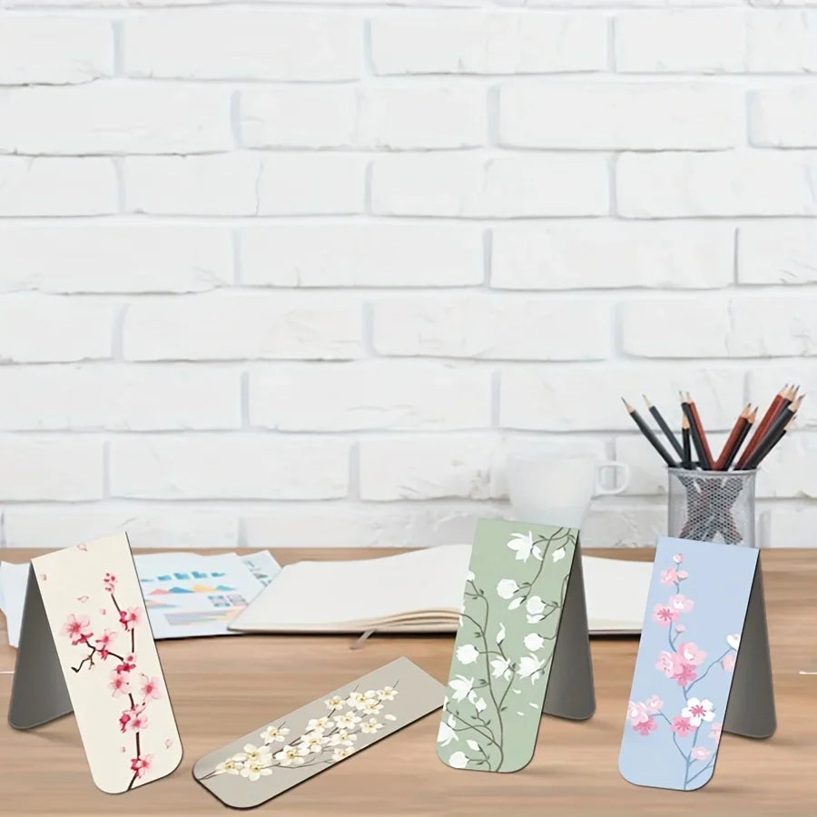 12pcs Magnetic Bookmarks For Women Flower Planner Magnetic Bookmark Assorted Book Magnets Page Markers Clip Magnetic Bookmarks image 5