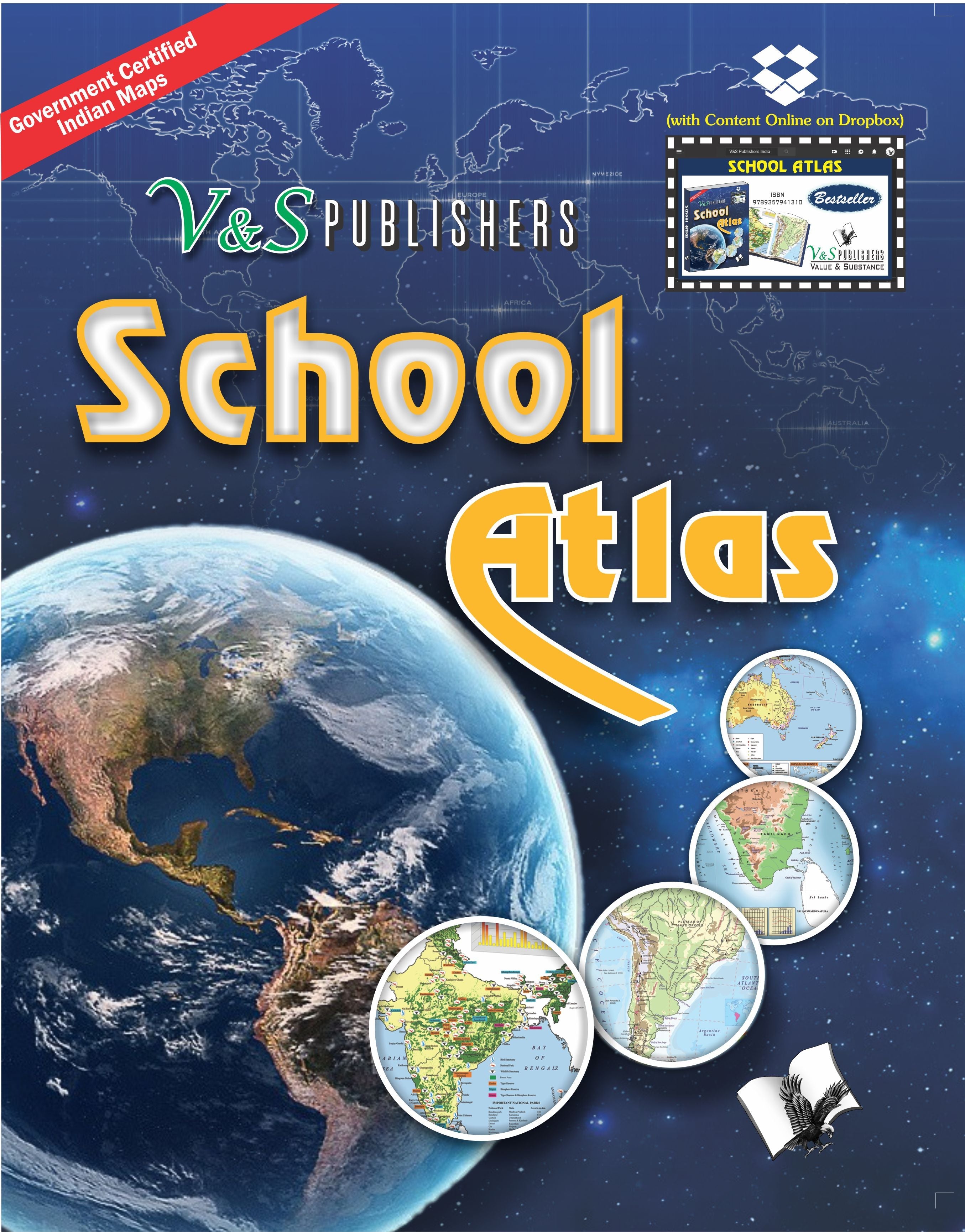 School Atlas (With Online Content on Dropbox) by V&S Editorial Board – V&S Publishers
