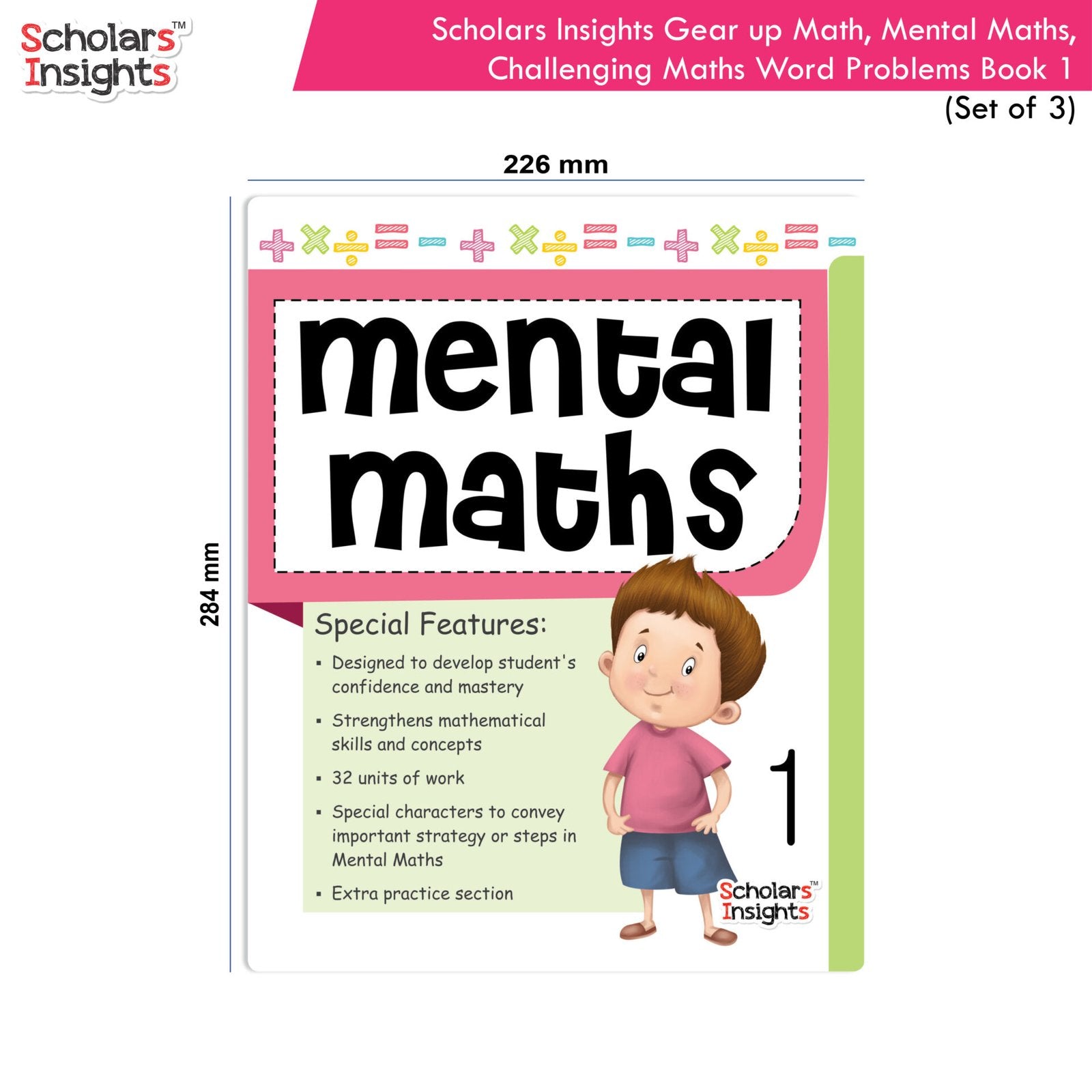 Scholars Insight Combo Set of Mathematics Workbooks For Grade 1| Set of 3| Problem Solving Book for Kids – Shethbooks…