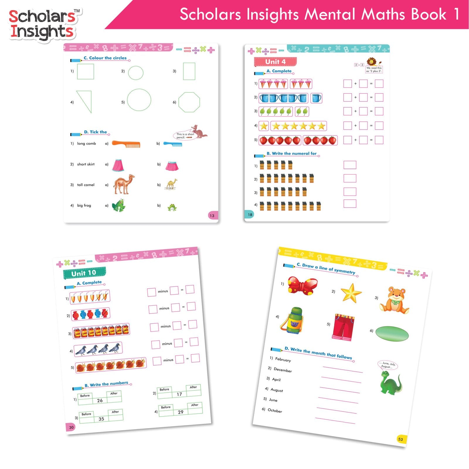 Scholars Insight Combo Set of Mathematics Workbooks For Grade 1| Set of 3| Problem Solving Book for Kids – Shethbooks…