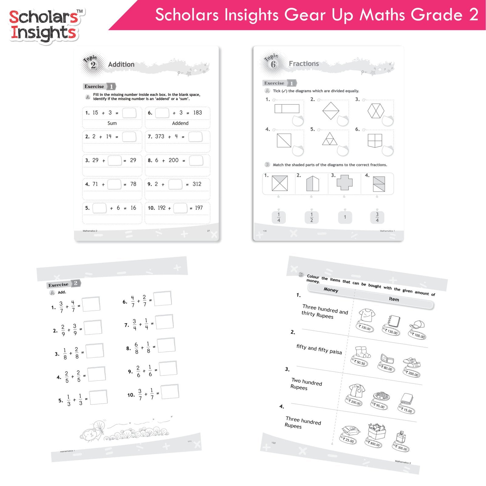 Scholars Insight Combo Set of Mathematics Workbooks For Grade 2| Set of 3| Problem Solving Book for Kids – Shethbooks…