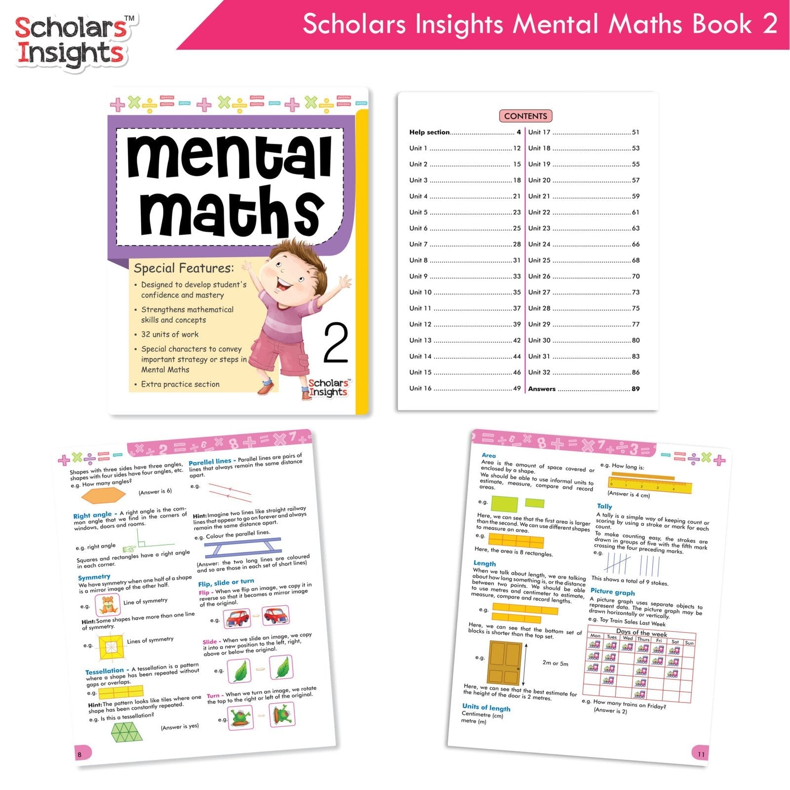 Scholars Insight Combo Set of Mathematics Workbooks For Grade 2| Set of 3| Problem Solving Book for Kids – Shethbooks…