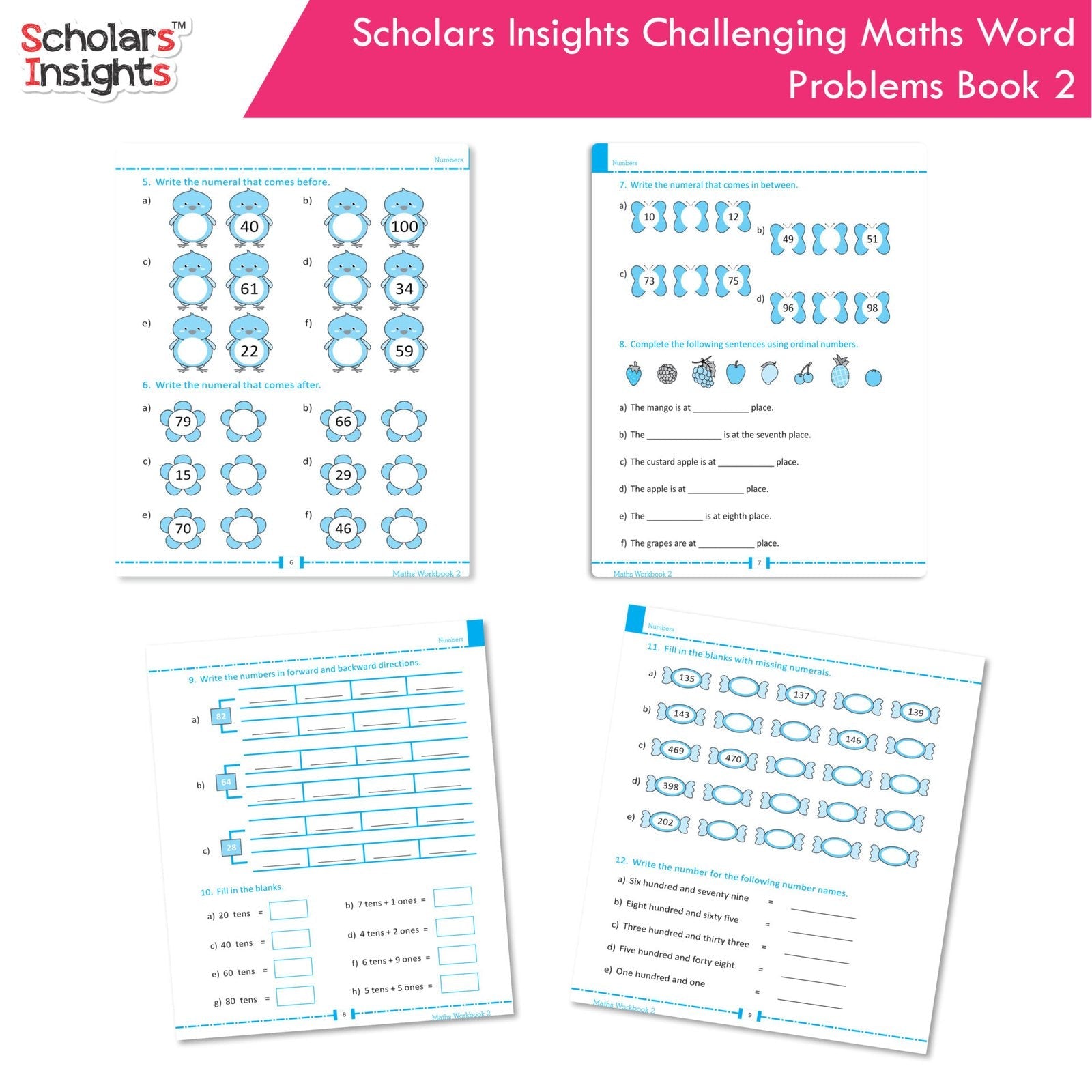Scholars Insight Combo Set of Mathematics Workbooks For Grade 2| Set of 3| Problem Solving Book for Kids – Shethbooks…
