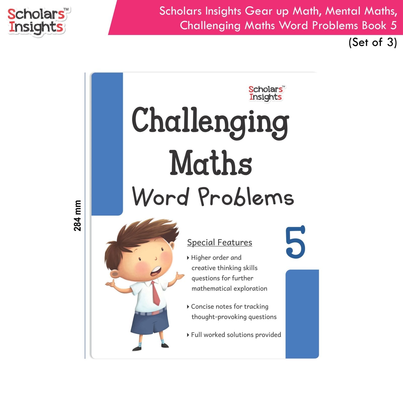 Scholars Insight Combo Set of Mathematics Workbooks For Grade 5| Set of 3| Problem Solving Book for Kids – Shethbooks…