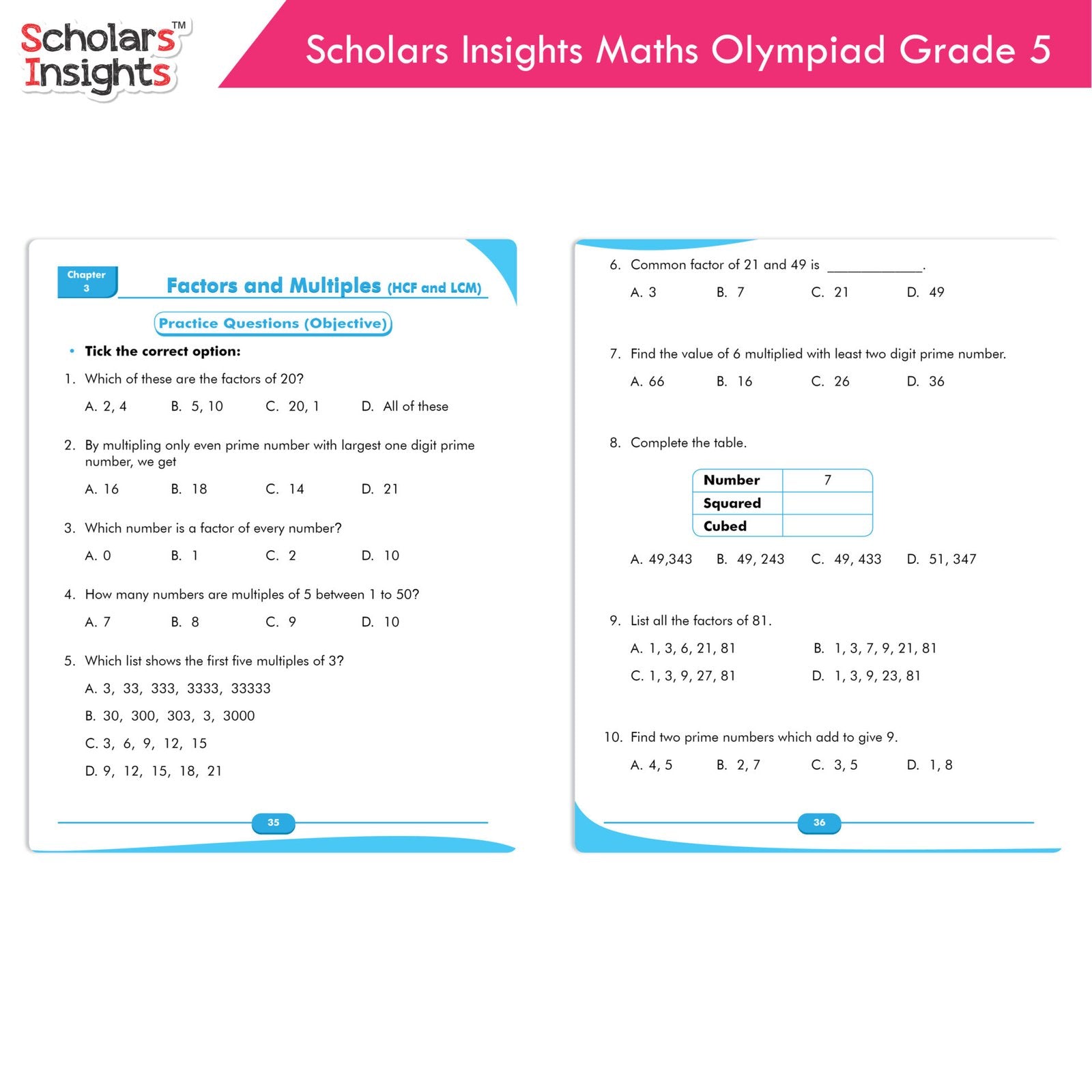 Scholars Insights Olympiad English, Maths and Science Workbooks Grade 5| Set of 3| Ages 10 - 12 Year – Shethbooks (image 7)