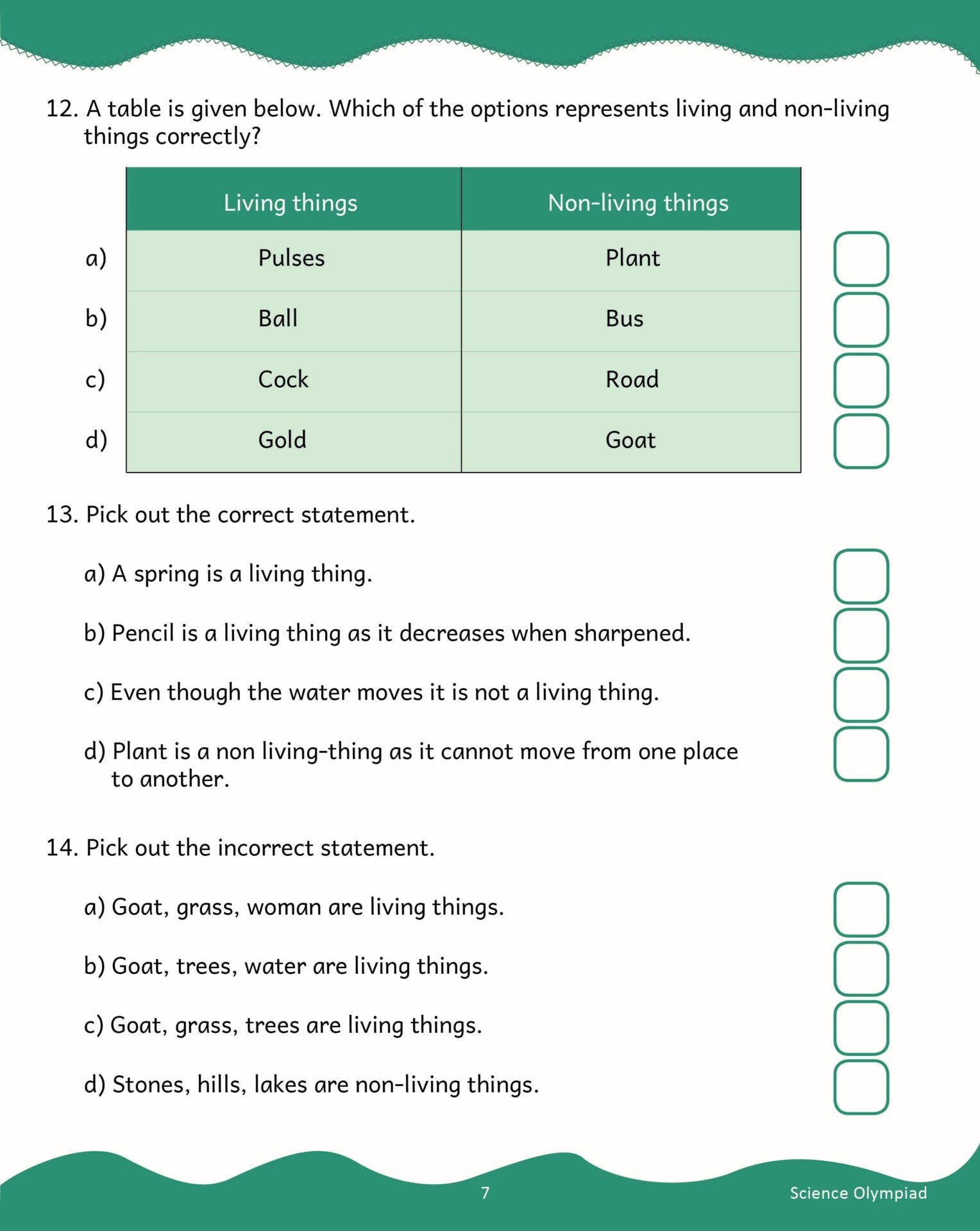 Scholars Insights Science Olympiad Grade 1| Science Practical Questions in MCQ format, QMR Sheet, Self Evaluation Sheet…