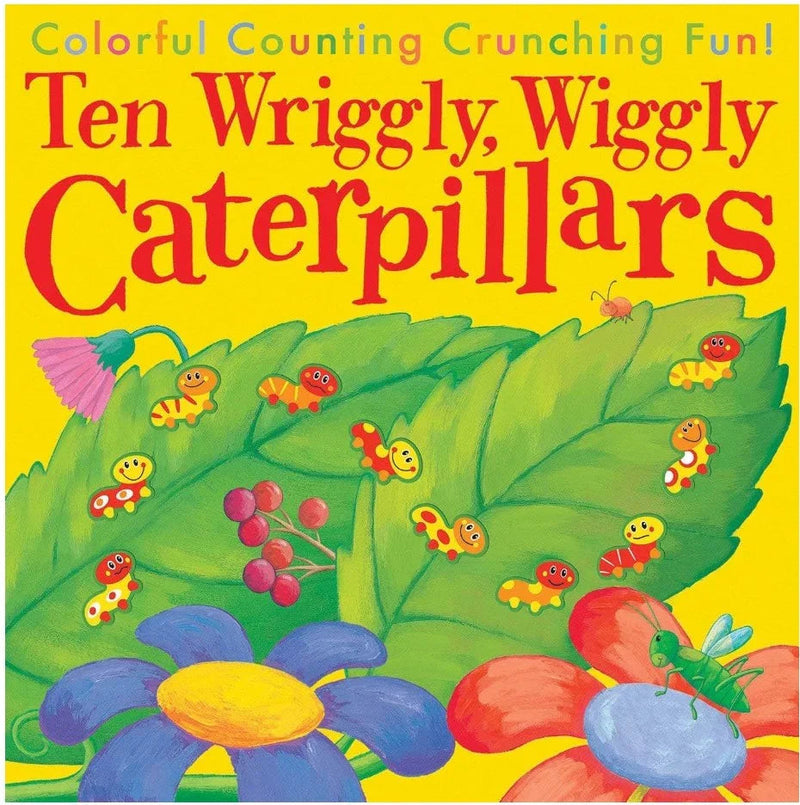 Ten Wriggly, Wiggly Caterpillars- Interactive Board Book (New)