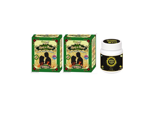 Shan-e-Mard Special Prash (Pack of 2) with Golden Knight Capsules – Herbal Vitality Formula (125g)