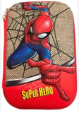 3D Embossed Avenger Spiderman Marvel Avenger End Game Super Hero Action Figure Design Pencil Case with Compartments, Pencil Pouch for Kids,Stationery Box, Cosmetic Zip Pouch Bag