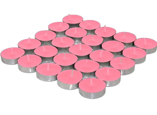 Wax Pink Tealight Candles Pack of 25pcs (Pink Colour)
