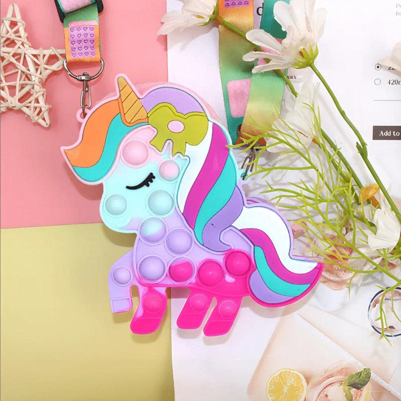 Cute Silicone Purse, Pouch | for Kids, Women - Multicolor