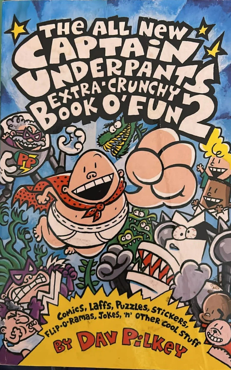 Captain Underpants Extra Crunchy Book O by Dav Pilkey - old paperback