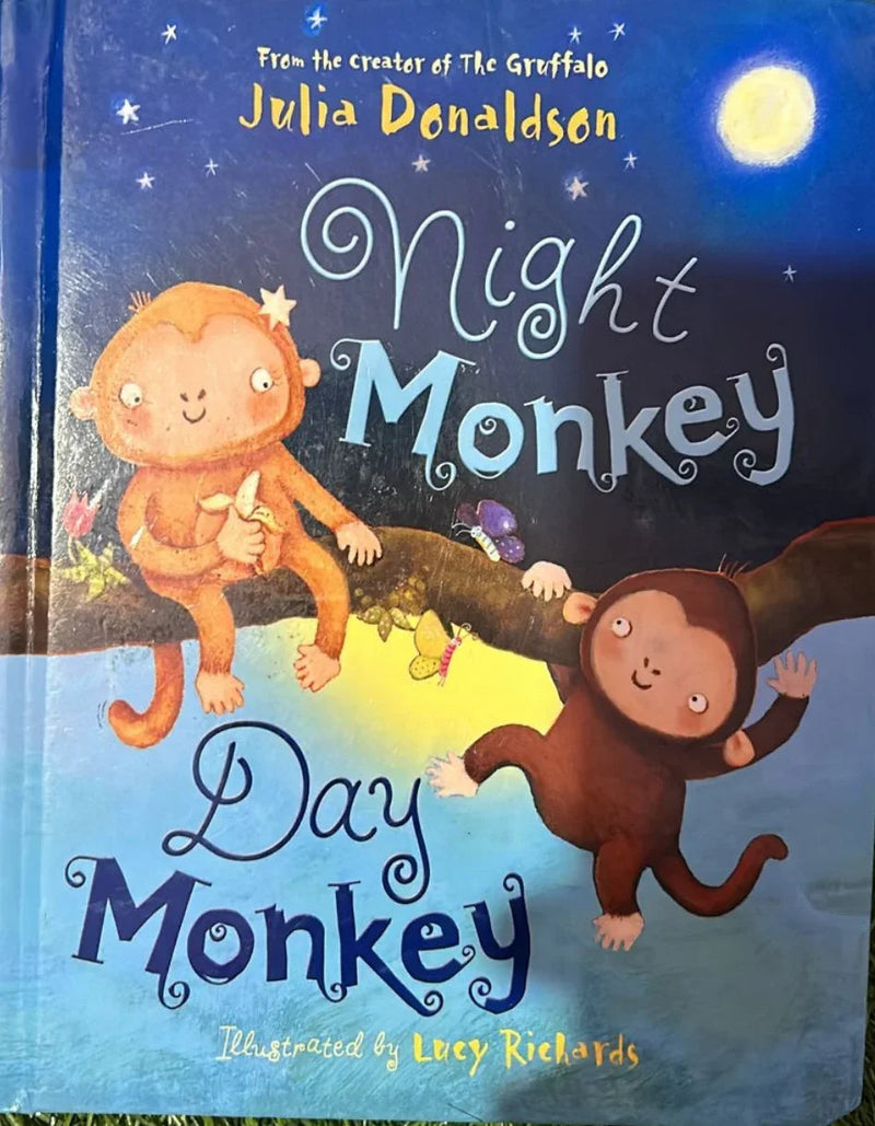 Night Monkey, Day Monkey by Julia Donaldson - old boardbook