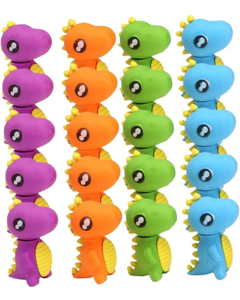 18pcs Dinosaur Eraser Gifts Bulk Kindergarten Erasers Fun for Bulk Erasers for Small Eraser Multipurpose Pupils Mini Erasers