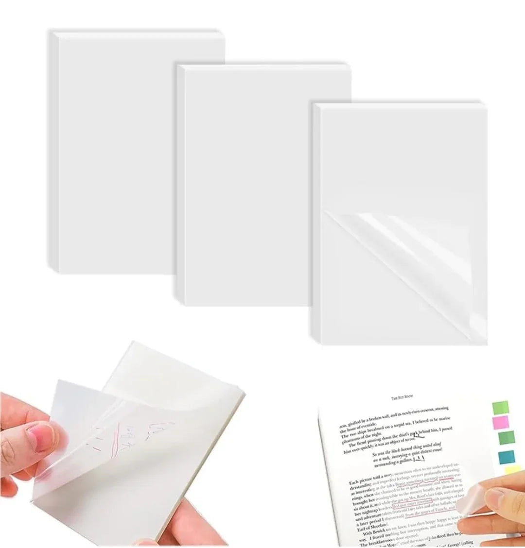 150 Sheets Transparent Sticky Notes Sticky Notes