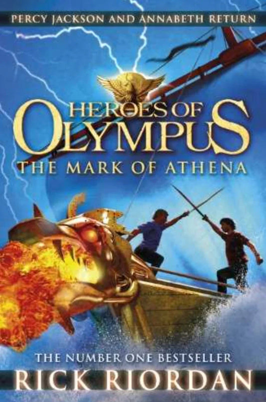 The Mark of Athena (Heroes of Olympus, #3) by Rick Riordan - old hardcover