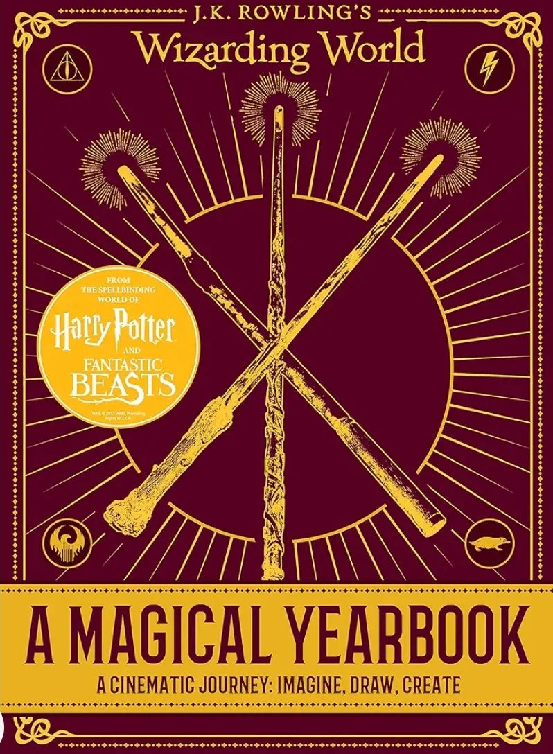 A J.K. Rowling's Wizarding World: A Magical Yearbook: A Cinematic Journey: Imagine, Draw, Create (Harry Potter) - old paperback