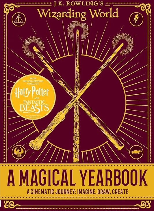 A J.K. Rowling's Wizarding World: A Magical Yearbook: A Cinematic Journey: Imagine, Draw, Create (Harry Potter) - old paperback