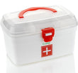 BPA-Free Emergency Detachable Tray Medical Box (White, Plastic)