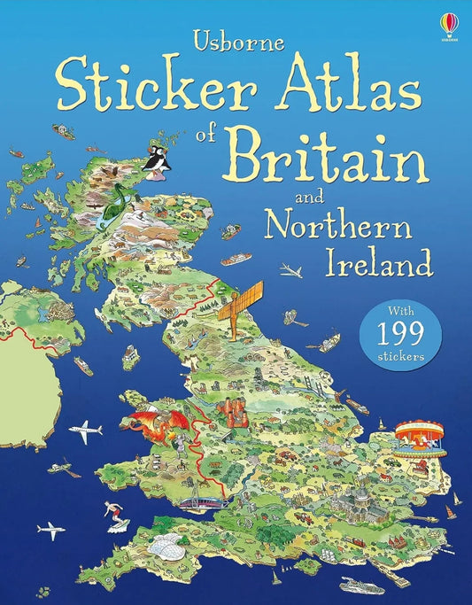 Sticker Atlas of Britain and Northern Ireland by Fiona Patchett - old paperback