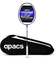 Apacs Finapi 232 Reborn (Unstrung, 42 LBS Mega Tension, World's Toughest Frame) Power Series Badminton Racket | Made with 100% Japanese Ultra Graphite Badminton Racquet with Full Cover (Blue)