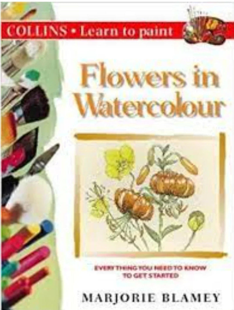 Flowers In Watercolour by Ted Smart - old paperback
