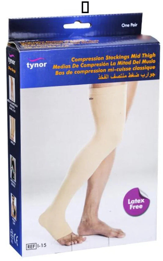 Tynor Compression Stockings Mid Thigh (Pair)