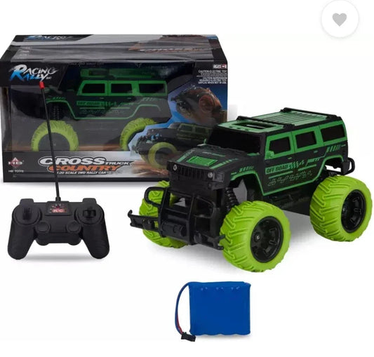 Big and Mean Rock Crawling 1:20 Scale Modified Off-Road Hummer RC Car/Monster Truck (Green)