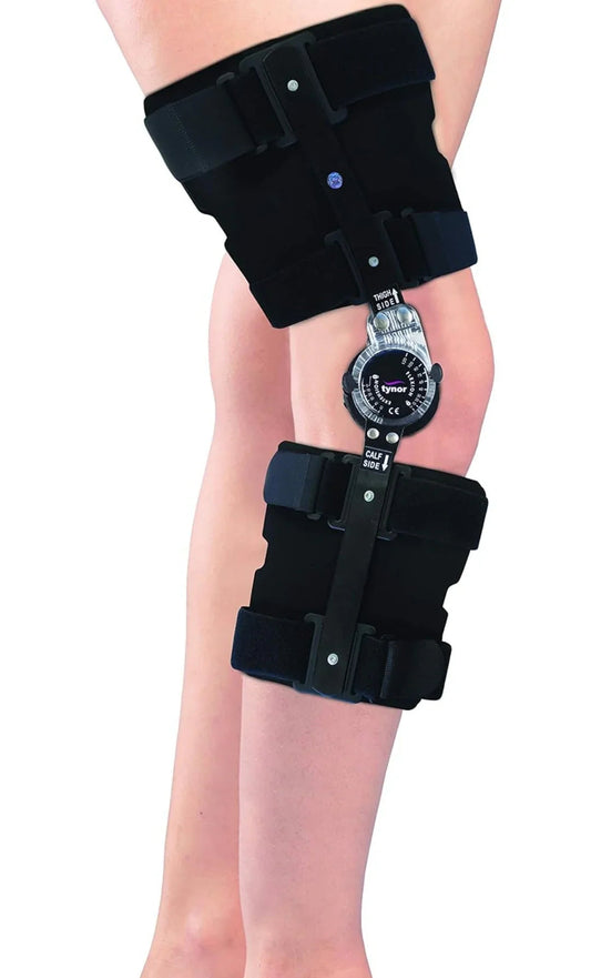 tynor R.O.M. Knee Brace 22"/56cm, Black, Universal Size, 1 Unit