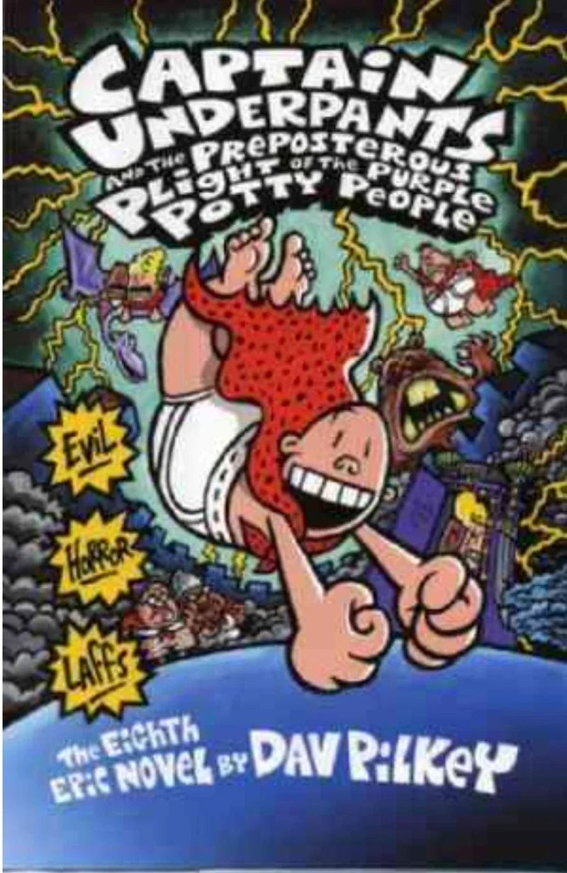 Captain Underpants And The Preposterous Plight Of The Purple Potty People by Dav Pilkey - old hardcover