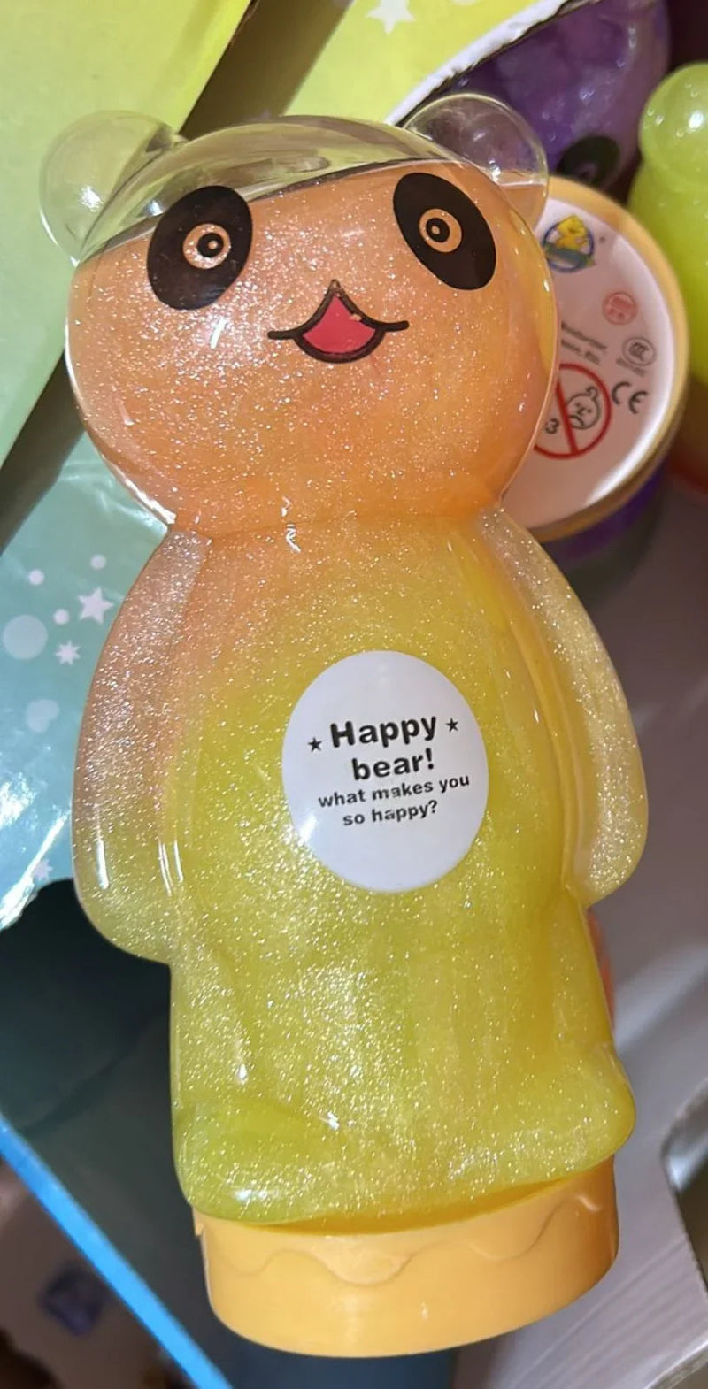 Glittery Slime Toy For Kids - sparkle (orange)