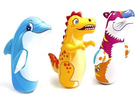 Intex 44669NP Inflatable PVC Hit Me 3D BOP Bags (Shark, Penguin, Tiger)