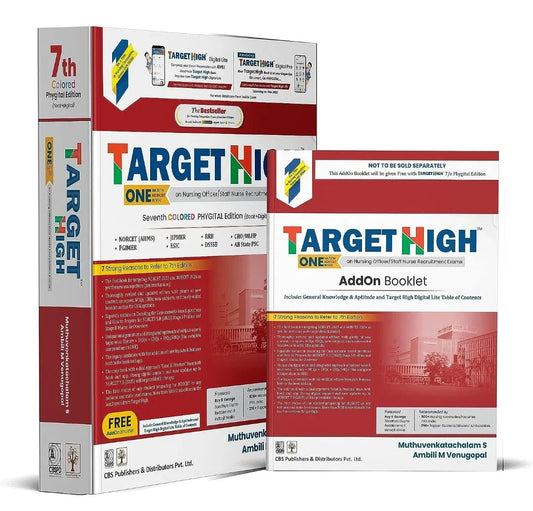 Target High 7/e Premium Edition - One Nation NORCET Book on Nursing Officer