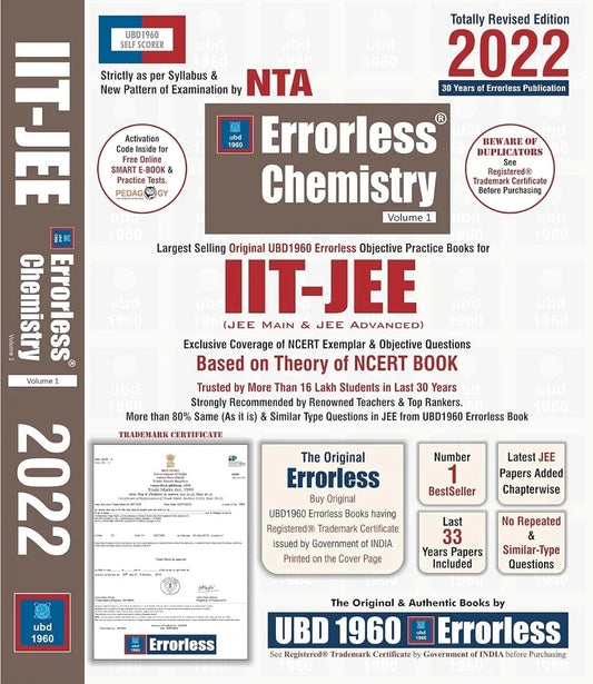 UBD1960 Errorless Chemistry for IIT-JEE MAIN