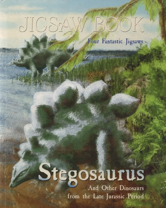 Stegosaurus and Other Dinosaurs from the Late Jurasic Period Jigsaw Book - old hardcover