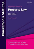 Blackstone's Statutes on Property Law by Meryl Thomas