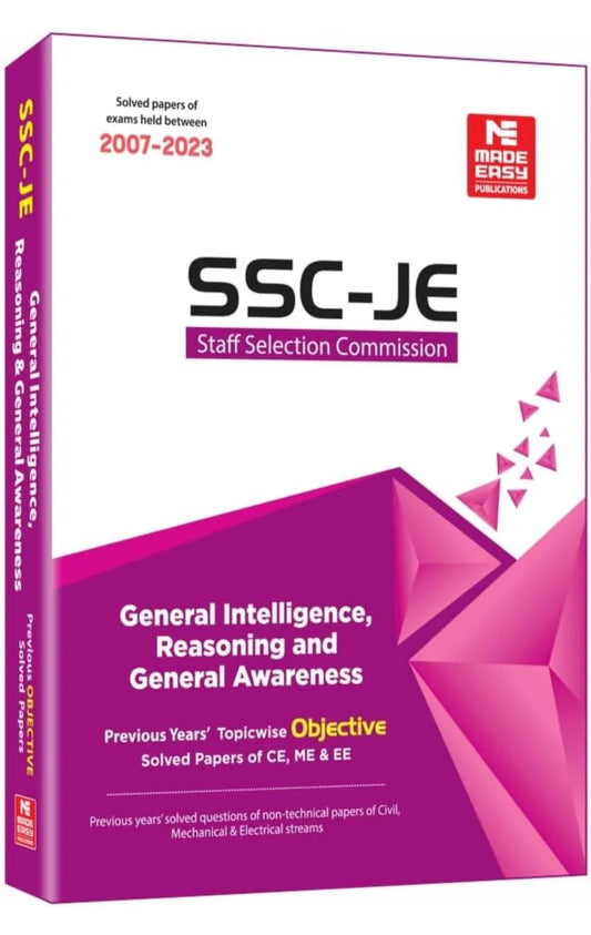 SSC : JE General Intelligence Reasoning and General Awareness 2024