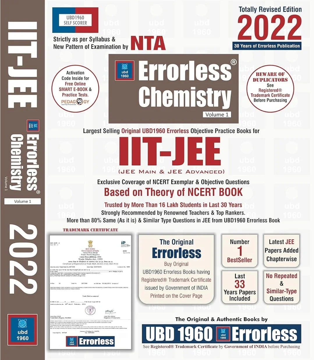 UBD1960 Errorless Chemistry for IIT-JEE (MAIN